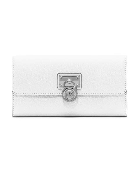 michael kors hamilton black wallet|Michael Kors optic white wallet.